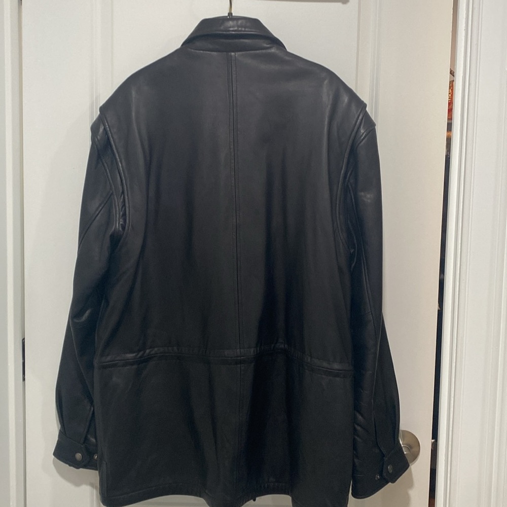 London Fog Quarter Length Leather Coat - Picture 6 of 10